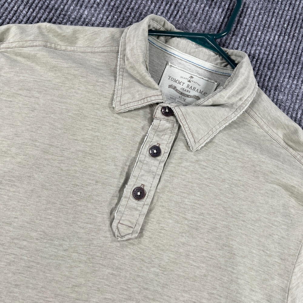 Tommy Bahama Polo Shirt Mens XL Extra Large Green Short Sleeve Relaxed Casual